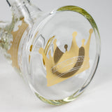 Golden Crown™ 14" Signature 9mm Glass Bong with 24K Emblem