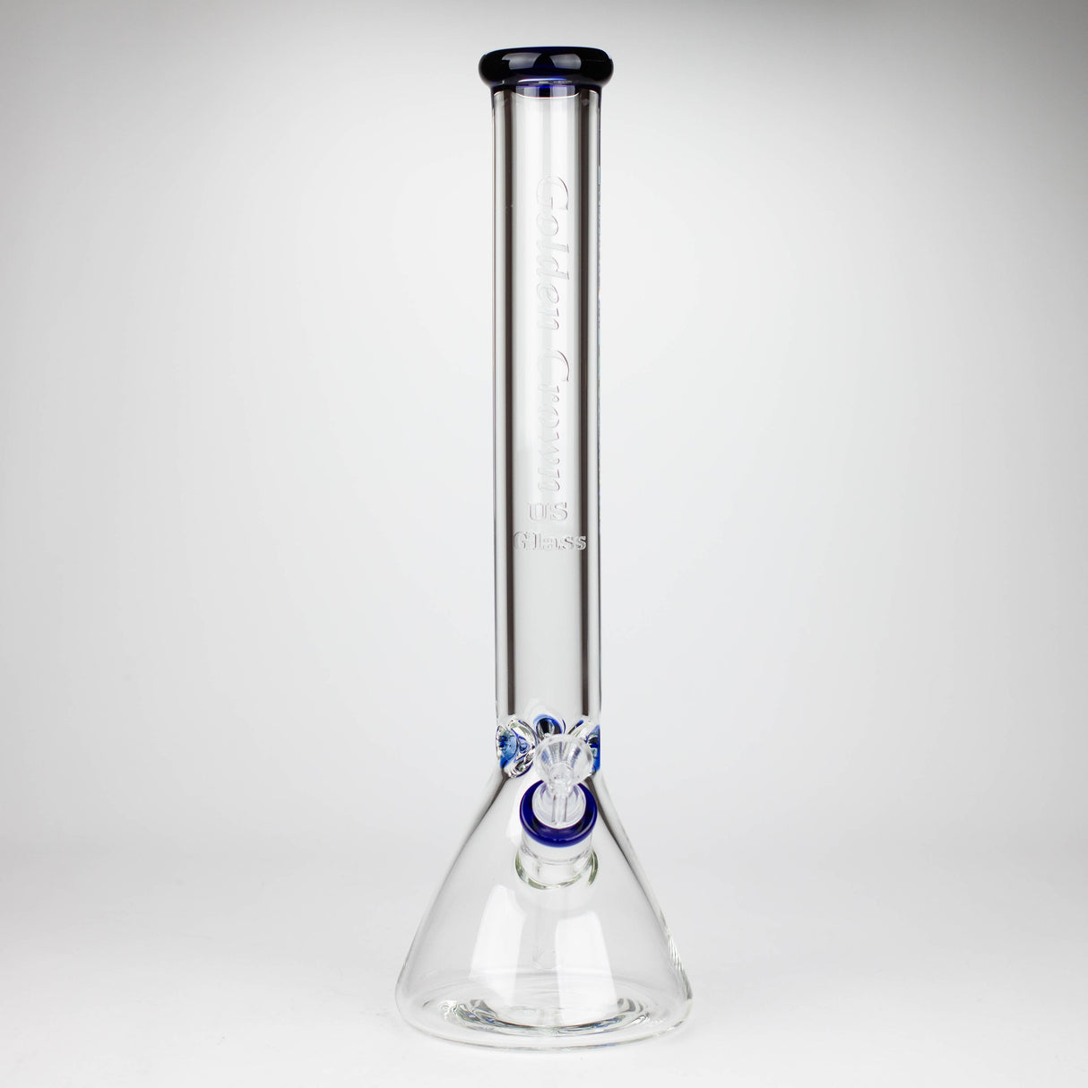 Golden Crown™ 18" Engraved Logo 9mm US Glass Bong
