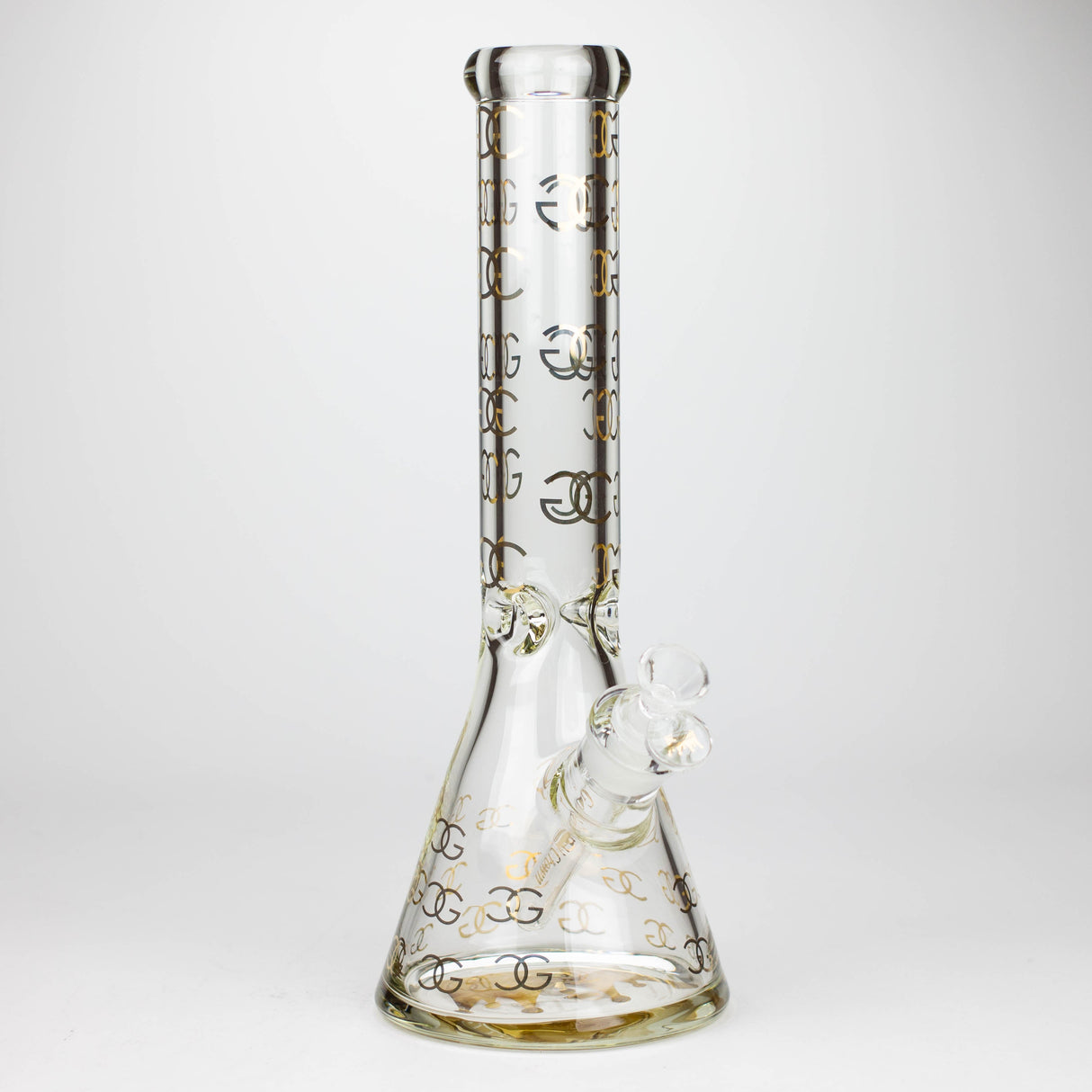 Golden Crown™ 14" 24K Gold Emblem 9mm Glass Bong