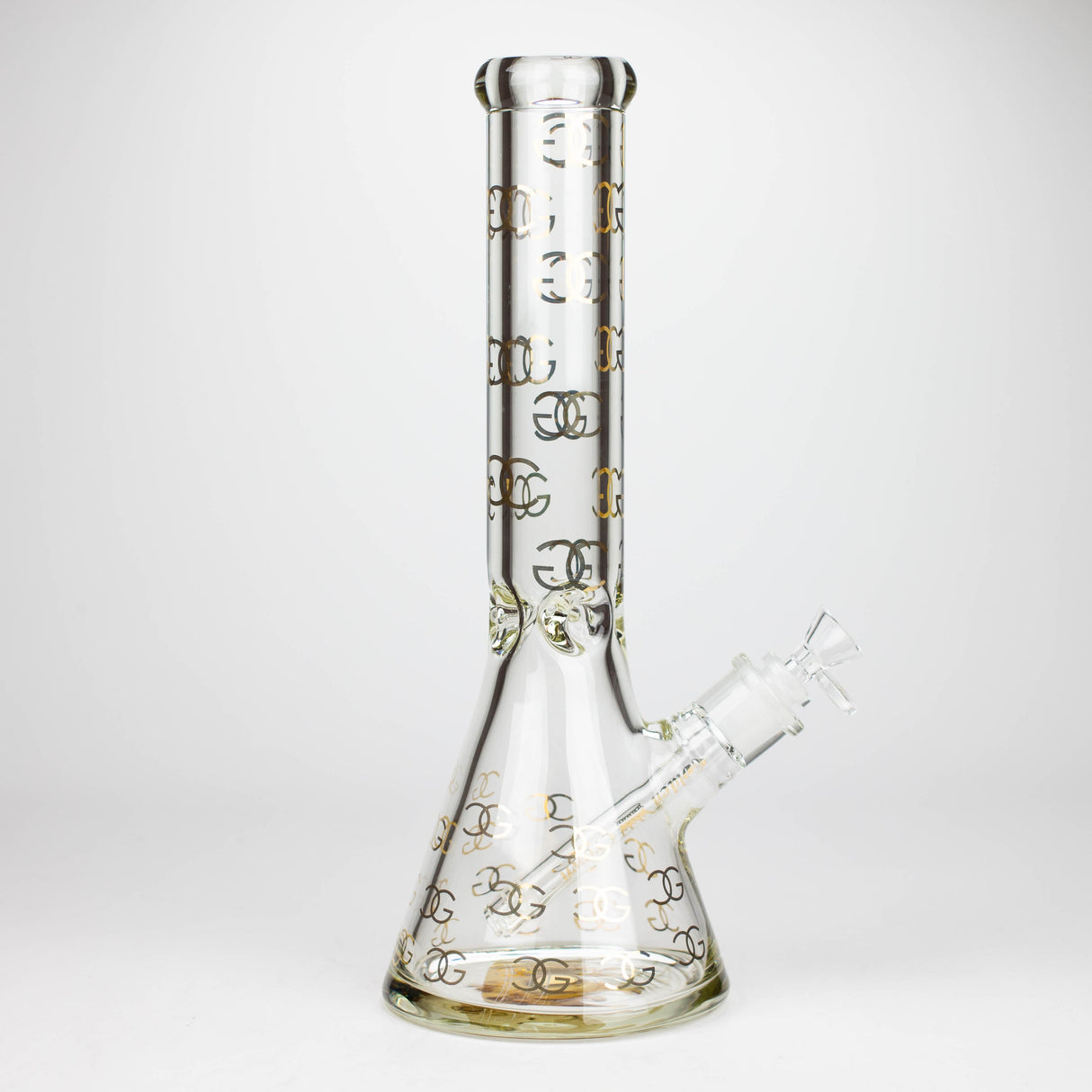 Golden Crown™ 14" 24K Gold Emblem 9mm Glass Bong
