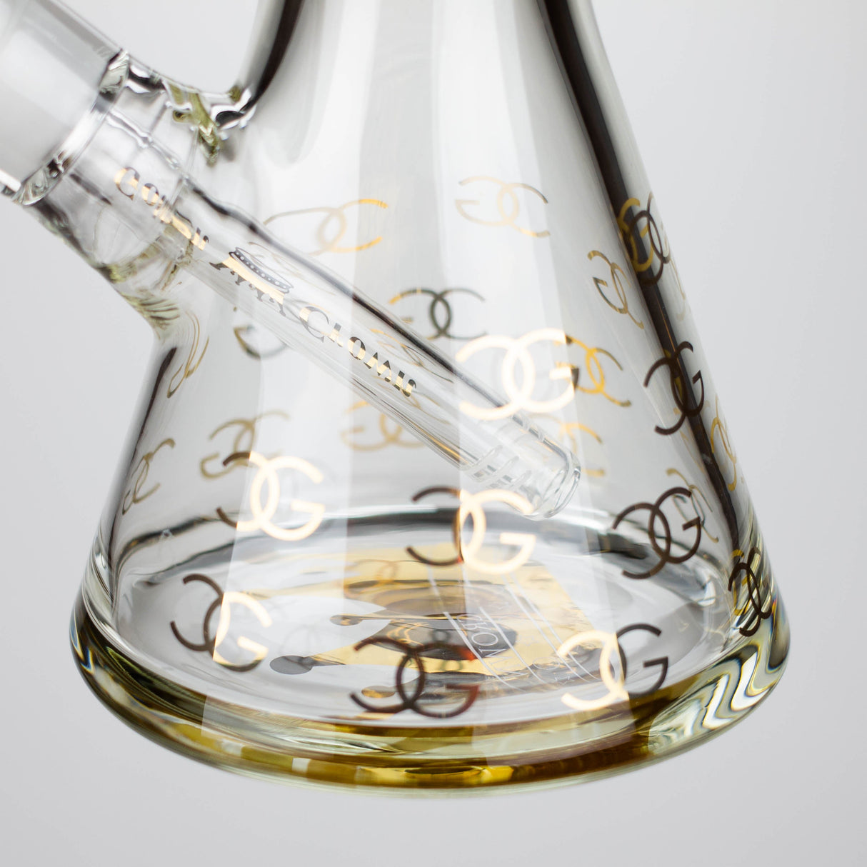 Golden Crown™ 14" 24K Gold Emblem 9mm Glass Bong