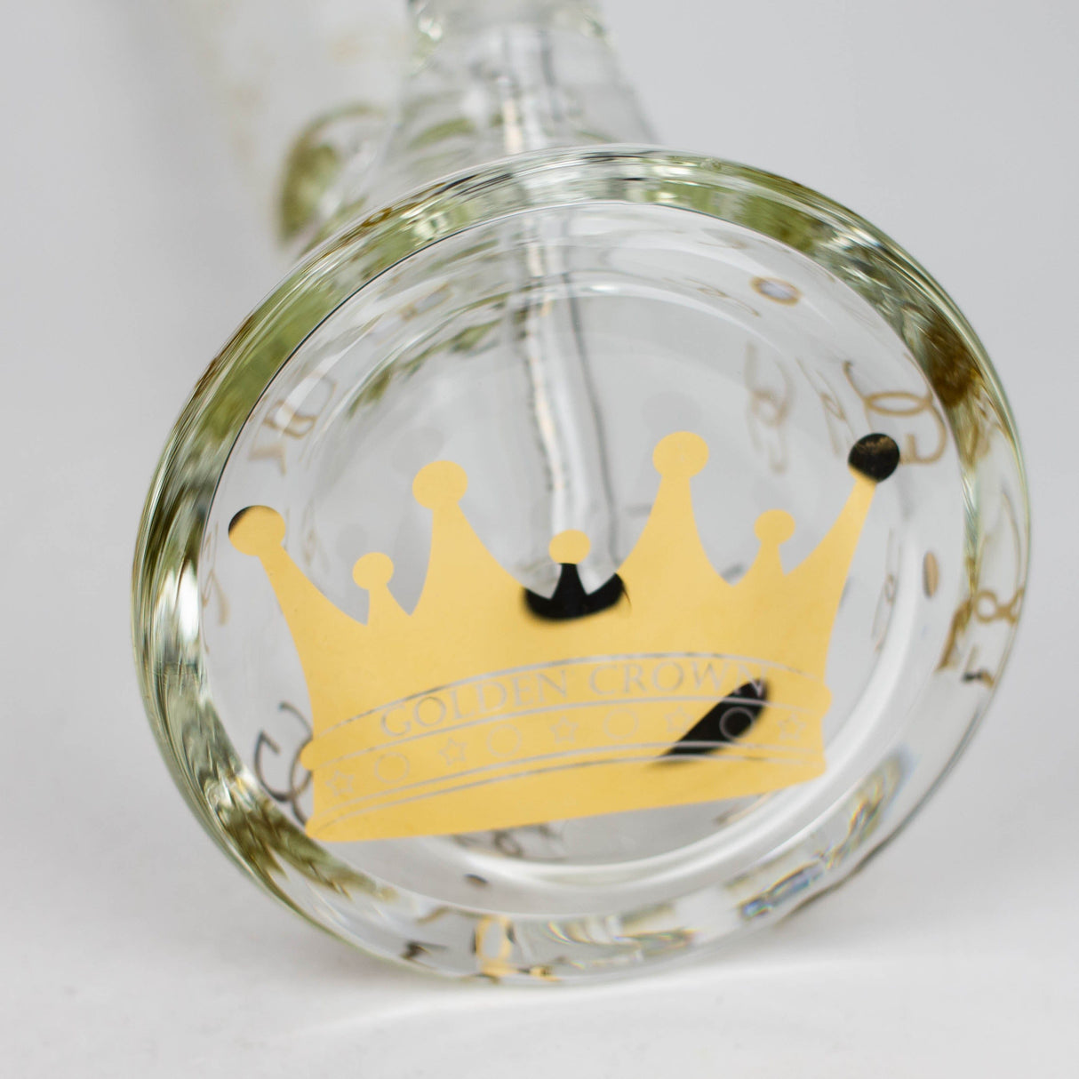 Smoke & Vape Distributor Glass Bong Golden Crown 18" 9 mm 24K Gold Emblem Water Pipe Golden Crown Thick Glass Bong 18" | Canada