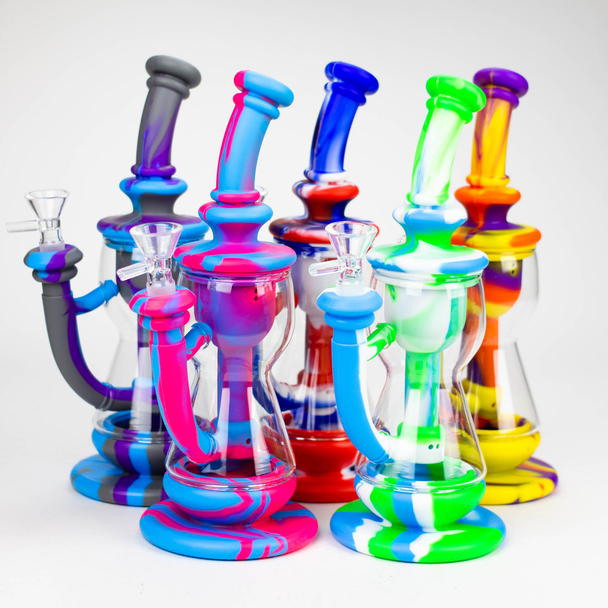 9.8" Detachable Silicone + Glass Water Bong