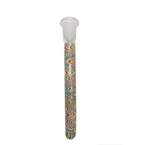 6" Assorted Colour Glass Downstem with 6 Slits