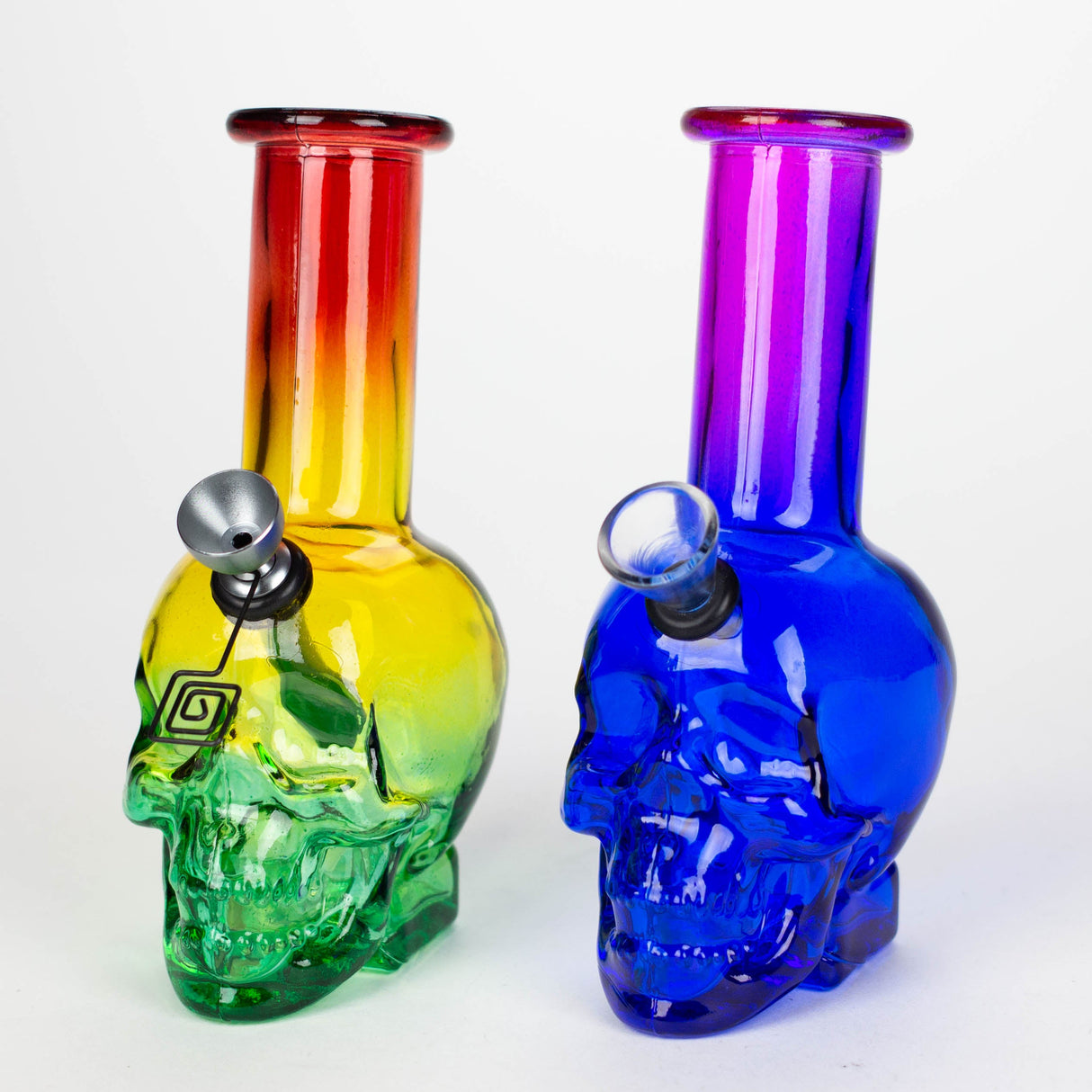 6" Mini Skull Base Glass Bong
