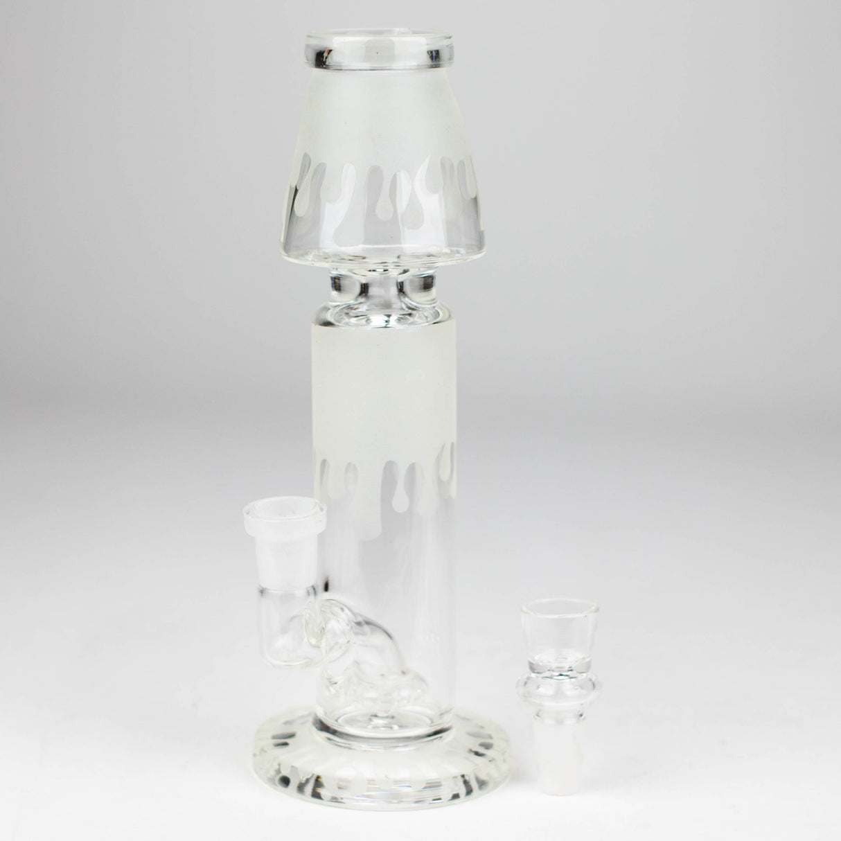 8" Glow-in-the-Dark Lamp Showerhead Glass Bong