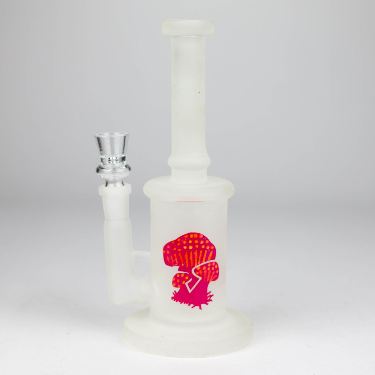 8" Glow-in-the-Dark Mushroom Inline Glass Bong