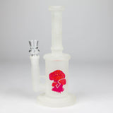 8" Glow-in-the-Dark Mushroom Inline Glass Bong