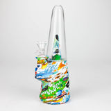 8.5" Patterned Cone Shape Silicone Water Bong