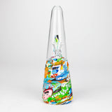 8.5" Patterned Cone Shape Silicone Water Bong