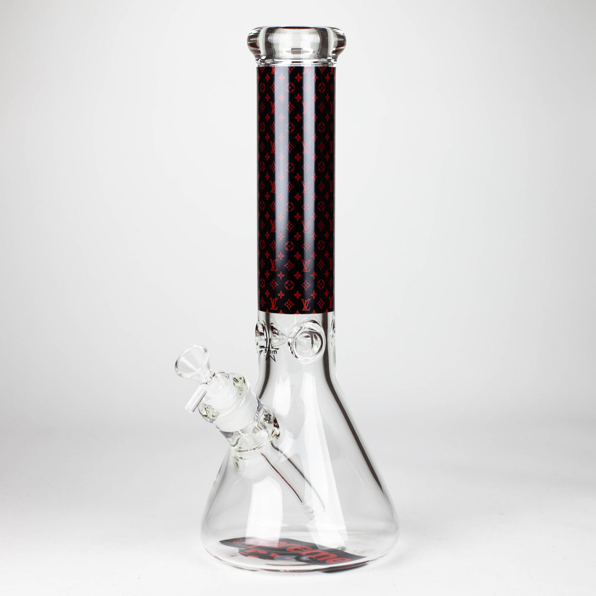 14" Luxury Pattern 9 mm Glass Bong with Ice Catcher