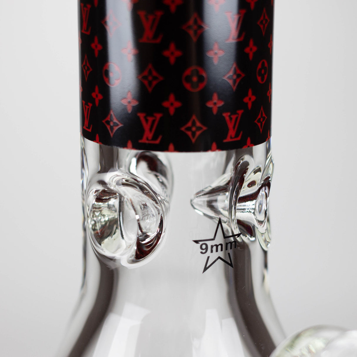 14" Luxury Pattern 9 mm Glass Bong with Ice Catcher