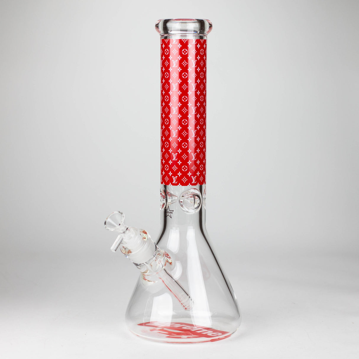14" Luxury Pattern 9 mm Glass Bong with Ice Catcher