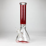 14" Luxury Pattern 9 mm Glass Bong with Ice Catcher