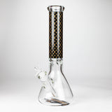 14" Luxury Pattern 9 mm Glass Bong with Ice Catcher