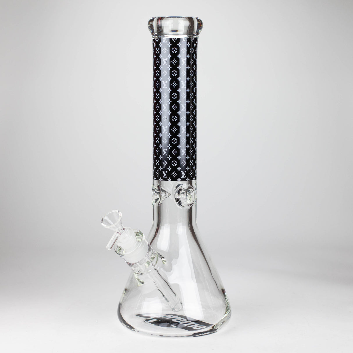 14" Luxury Pattern 9 mm Glass Bong with Ice Catcher