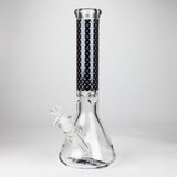 14" Luxury Pattern 9 mm Glass Bong with Ice Catcher