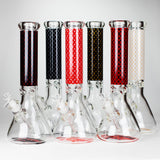 14" Luxury Pattern 9 mm Glass Bong with Ice Catcher