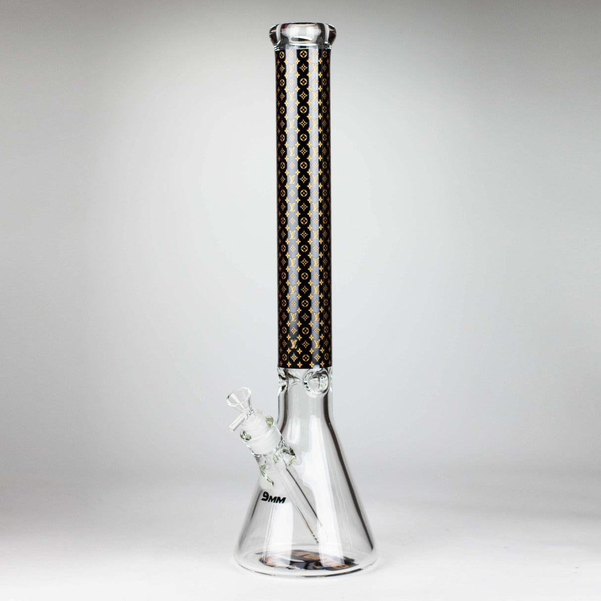 20" Luxury Pattern LV-style 9mm Glass Beaker Bong
