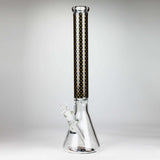 20" Luxury Pattern LV-style 9mm Glass Beaker Bong
