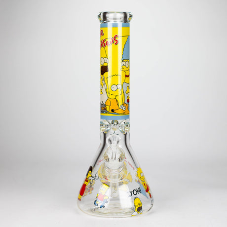 NIBO Distribution Glass Bong 14" Yellow Family Cartoon 9 mm glass bongs [PIP789] 14" Yellow Family Cartoon 9 mm glass bongs [PIP789]