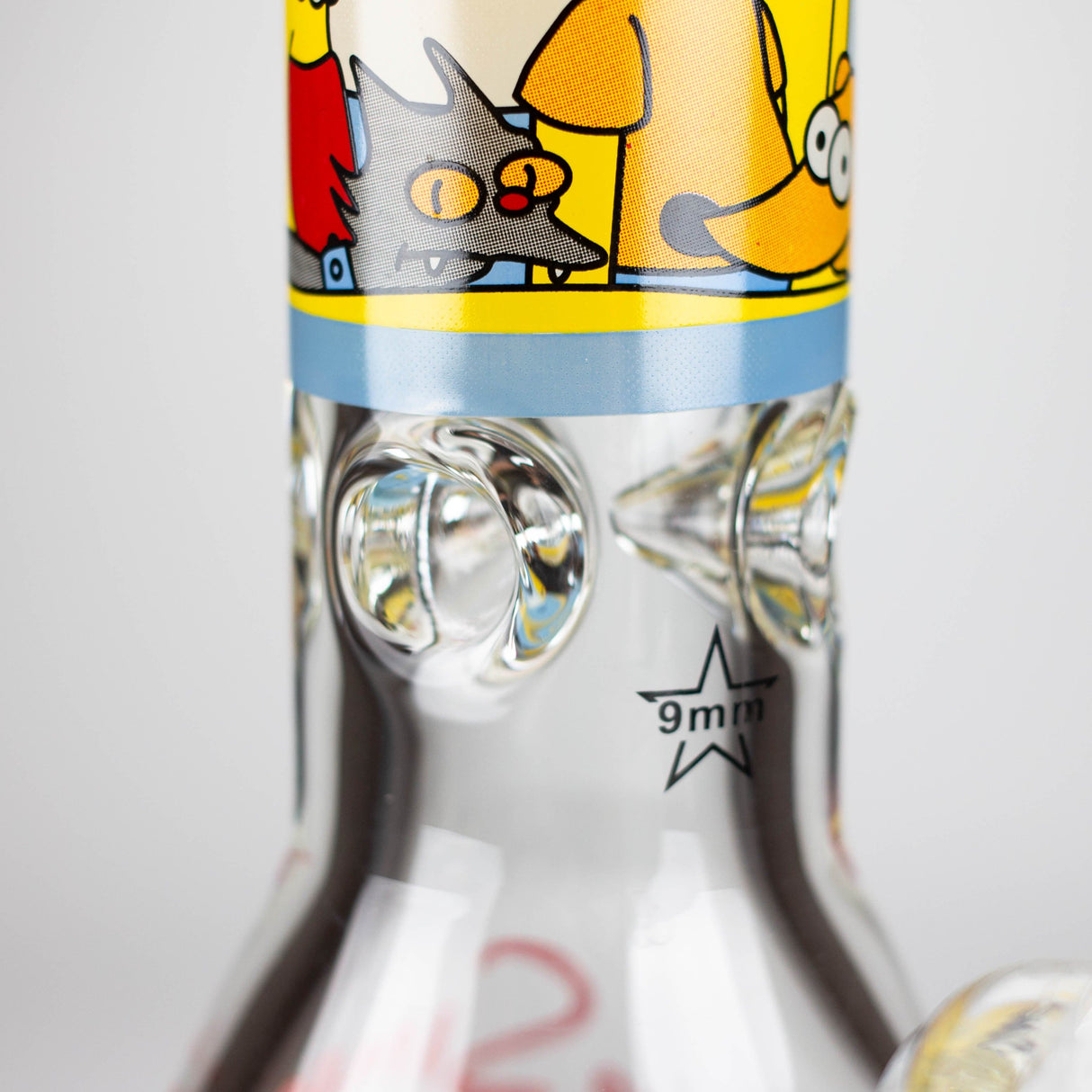 NIBO Distribution Glass Bong 14" Yellow Family Cartoon 9 mm glass bongs [PIP789] 14" Yellow Family Cartoon 9 mm glass bongs [PIP789]