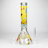 NIBO Distribution Glass Bong 14" Yellow Family Cartoon 9 mm glass bongs [PIP789] 14" Yellow Family Cartoon 9 mm glass bongs [PIP789]