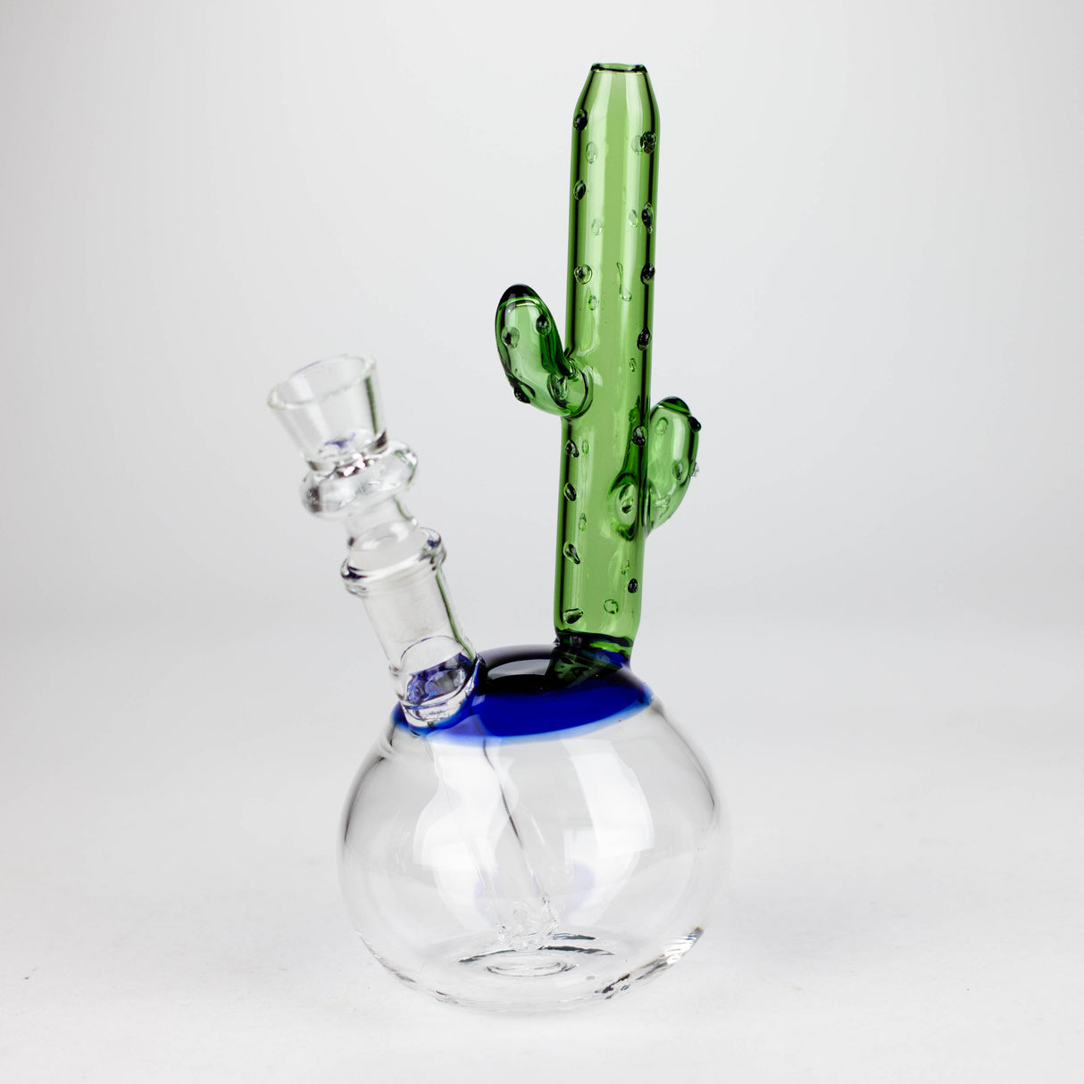 8" Cactus Design Glass Bong