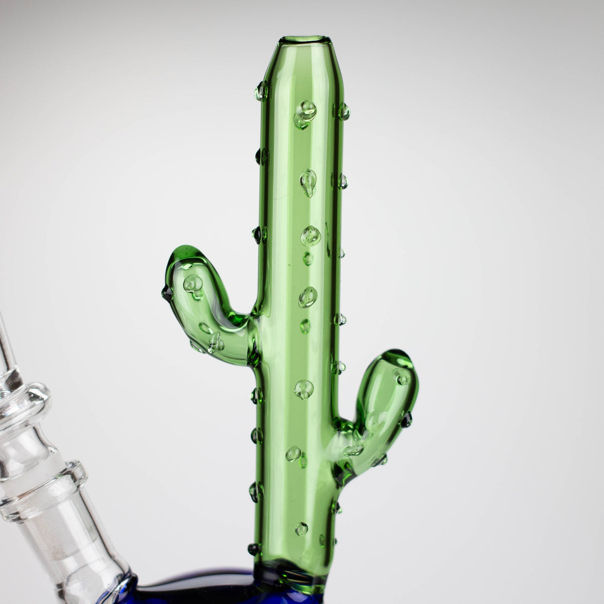 8" Cactus Design Glass Bong