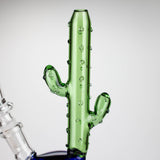 8" Cactus Design Glass Bong