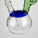 8" Cactus Design Glass Bong