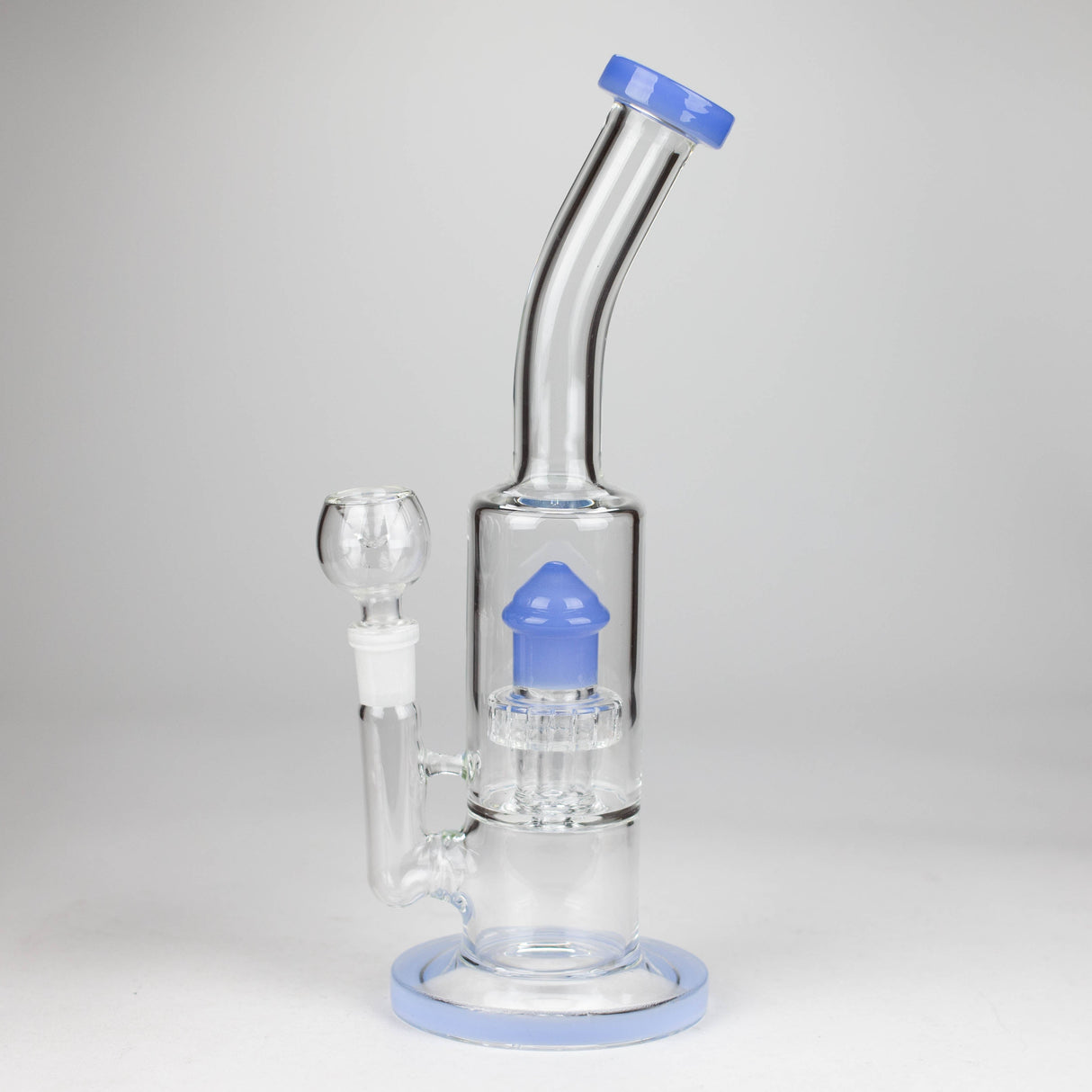 12" Bent Neck Glass Bong with Drum Percolator