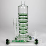 AQUA 21" Green 2-in-1 Honeycomb Diffuser Glass Bong