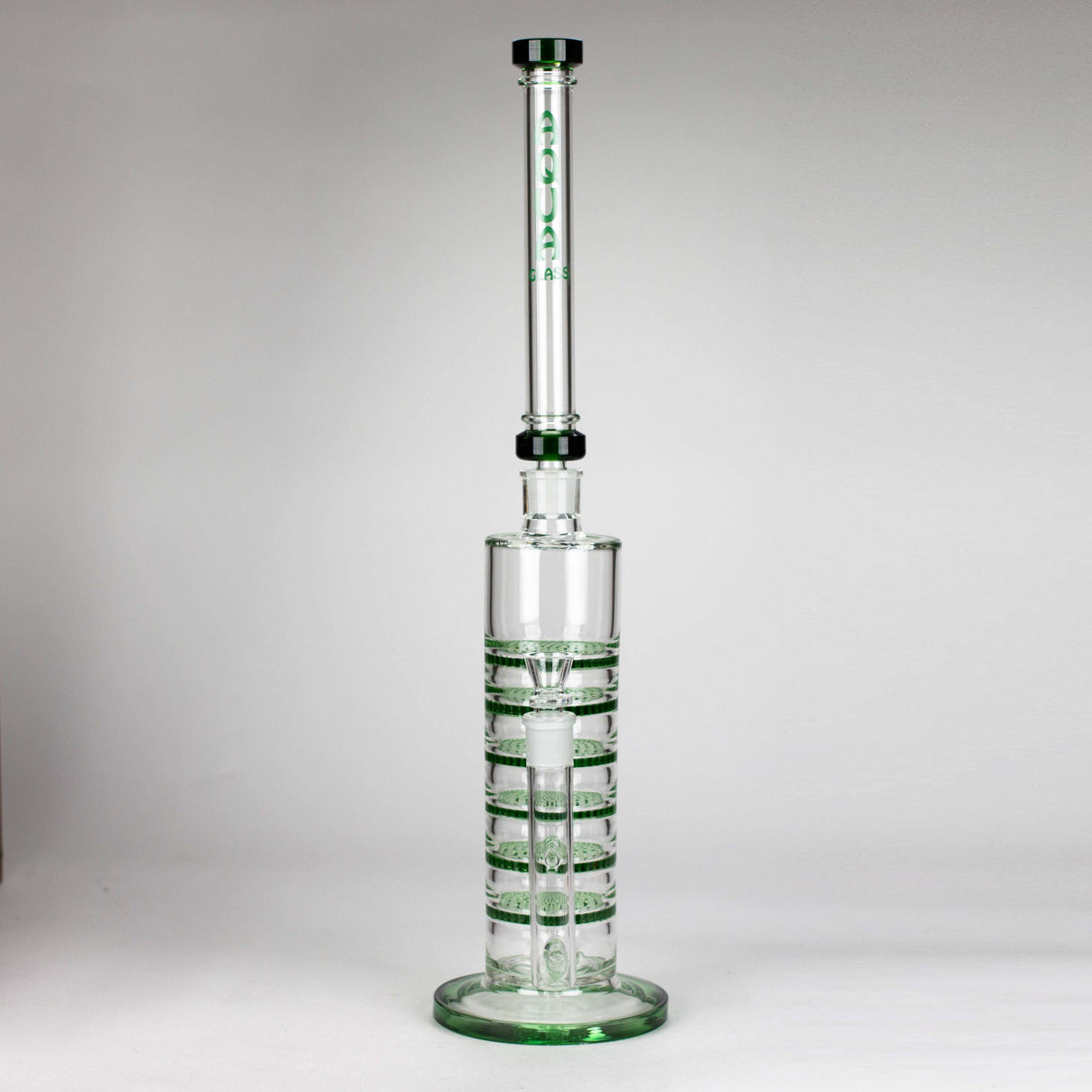 AQUA 21" Green 2-in-1 Honeycomb Diffuser Glass Bong