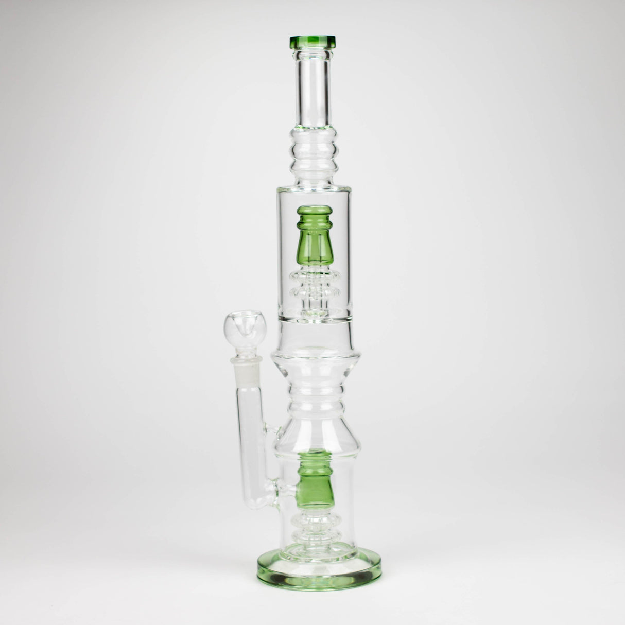 Bongzie Smokes Glass Bong 18" Glass water bong with Percolator and Diffuser 18" Glass water bong with Percolator and Diffuser