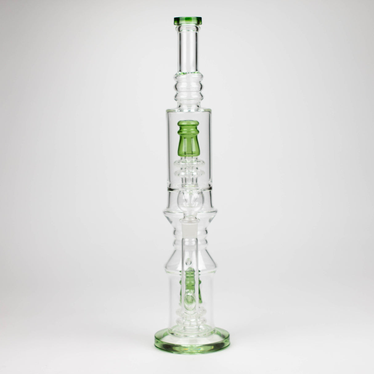 Bongzie Smokes Glass Bong 18" Glass water bong with Percolator and Diffuser 18" Glass water bong with Percolator and Diffuser