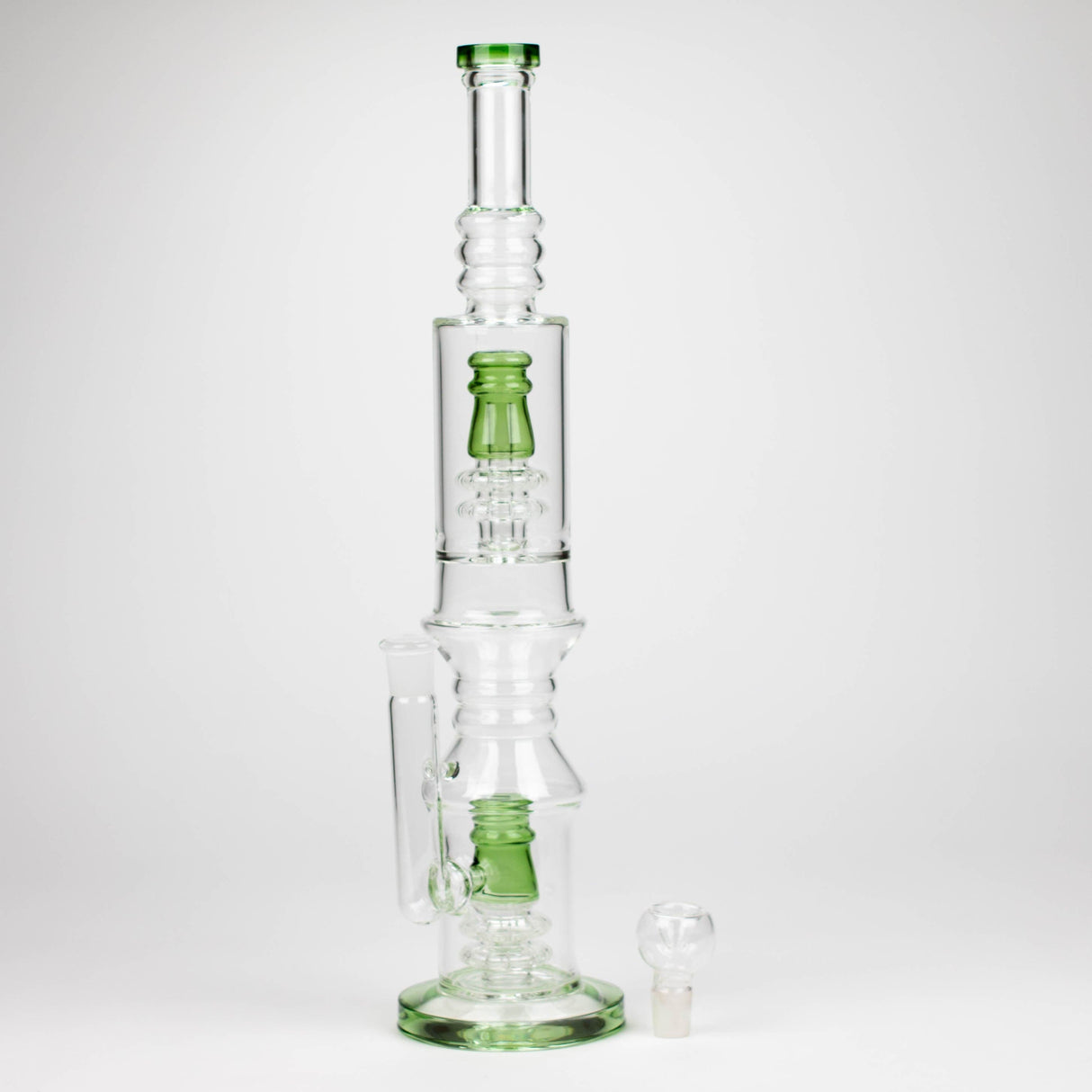 Bongzie Smokes Glass Bong 18" Glass water bong with Percolator and Diffuser 18" Glass water bong with Percolator and Diffuser