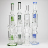 Bongzie Smokes Glass Bong 18" Glass water bong with Percolator and Diffuser 18" Glass water bong with Percolator and Diffuser