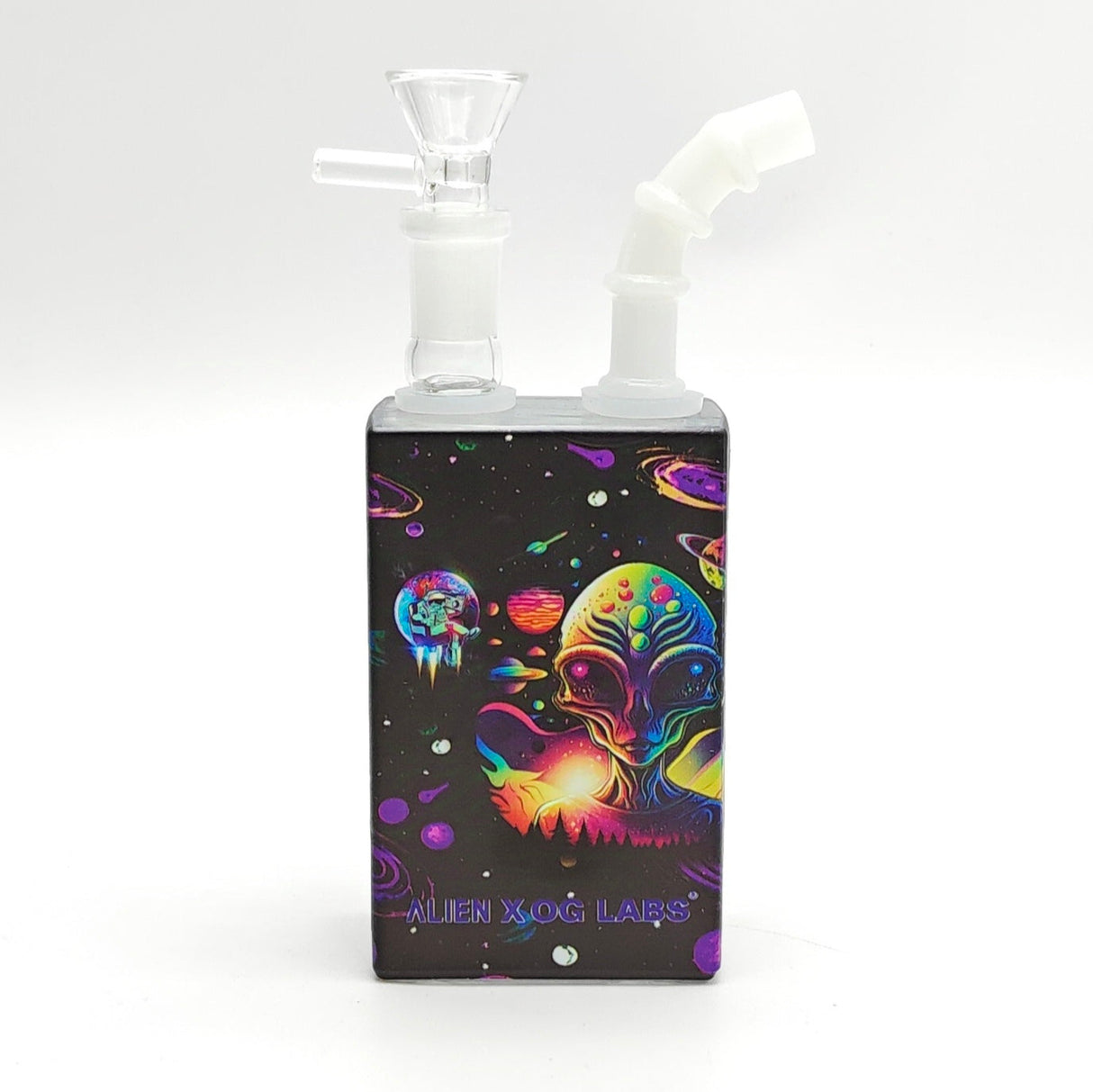 7.5" Straw-Top Juicy Box Glass Bong