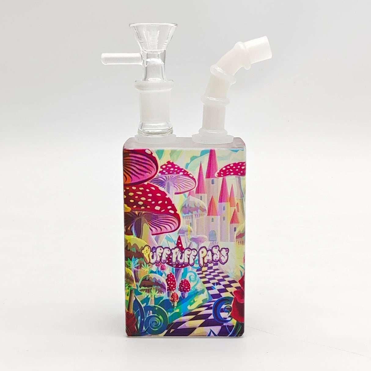 7.5" Straw-Top Juicy Box Glass Bong