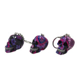 Resin Skull Keychain with Water Transfer Print