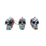 Resin Skull Keychain with Water Transfer Print