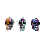 Resin Skull Keychain with Water Transfer Print
