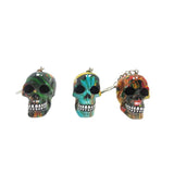 Resin Skull Keychain with Water Transfer Print