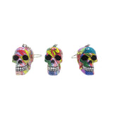 Resin Skull Keychain with Water Transfer Print