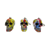 Resin Skull Keychain with Water Transfer Print