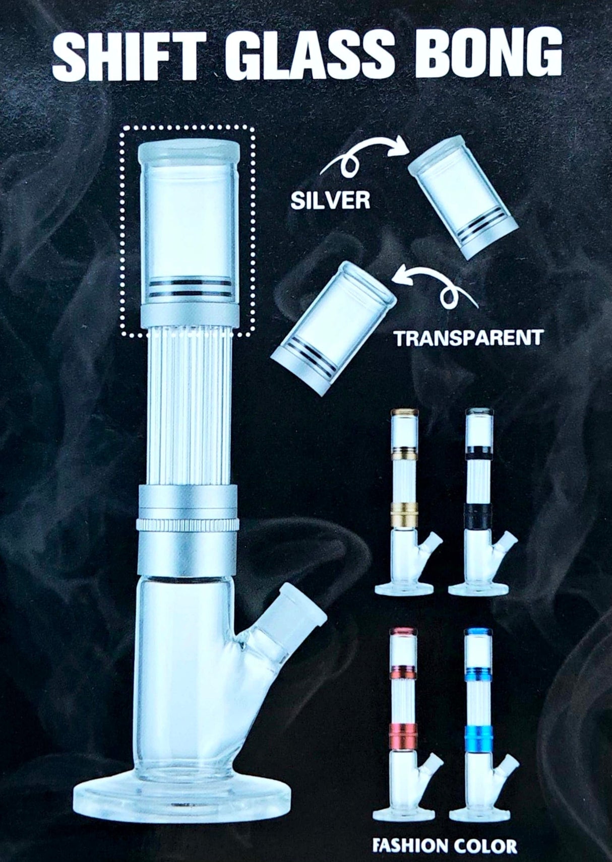 13.5" Detachable Airflow Straight Shooter Bong with 12 Tubes