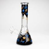 777 Smoke Glass Bong 10-Inch 3D Sky Design Glass Beaker Bong 10" 3D Sky Design Beaker 