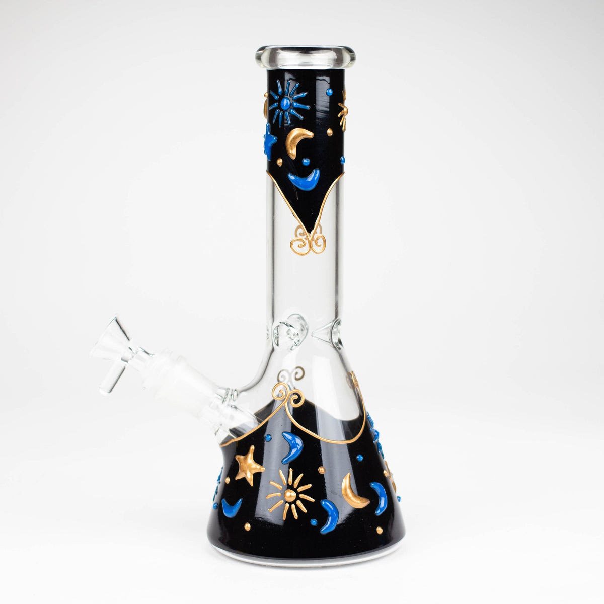 777 Smoke Glass Bong 10-Inch 3D Sky Design Glass Beaker Bong 10" 3D Sky Design Beaker 