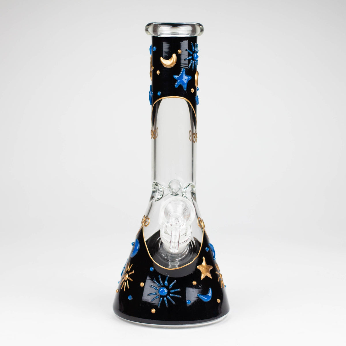 777 Smoke Glass Bong 10-Inch 3D Sky Design Glass Beaker Bong 10" 3D Sky Design Beaker 